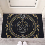 Vintage Virgo Zodiac Sign Print Rubber Doormat