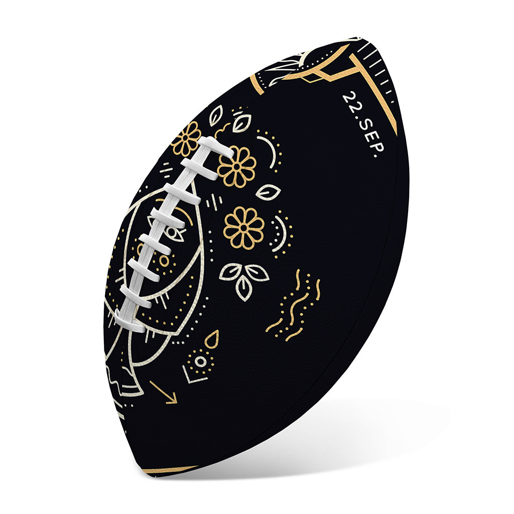 Vintage Virgo Zodiac Sign Print Rugby Ball