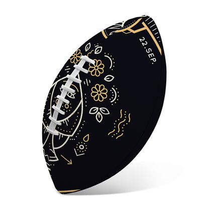 Vintage Virgo Zodiac Sign Print Rugby Ball