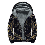 Vintage Virgo Zodiac Sign Print Sherpa Lined Zip Up Hoodie
