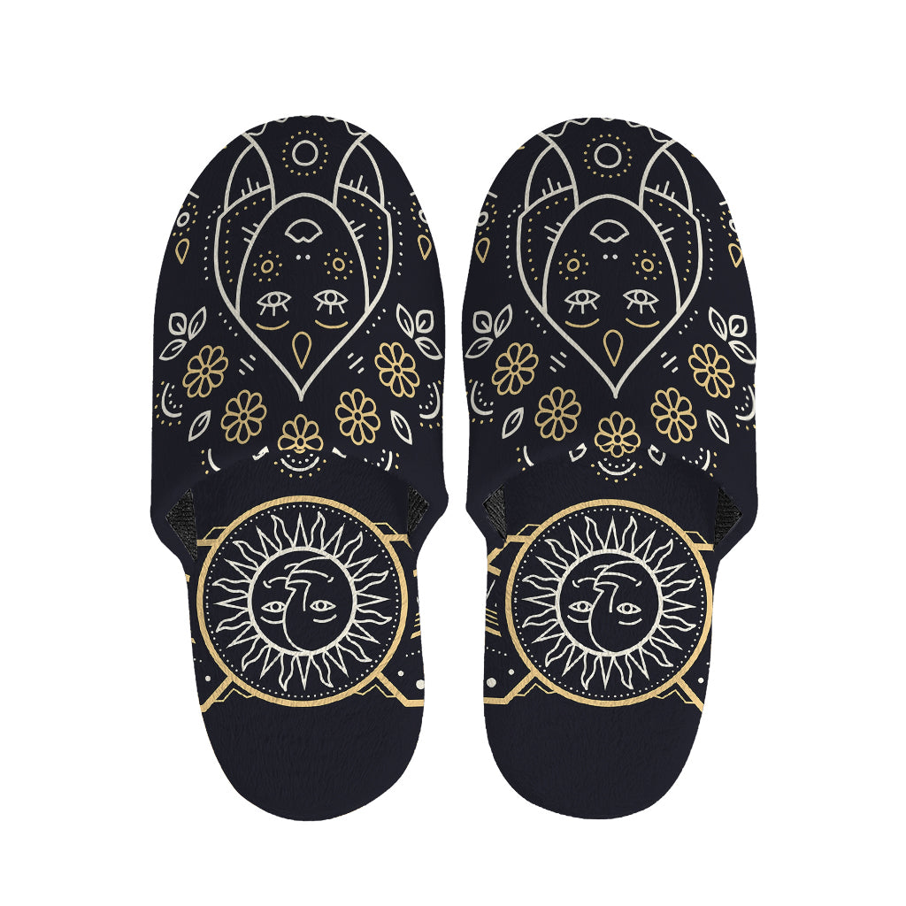 Vintage Virgo Zodiac Sign Print Slippers