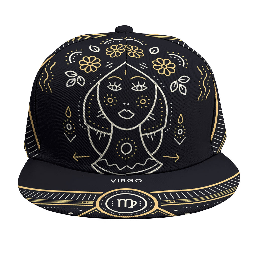 Vintage Virgo Zodiac Sign Print Snapback Cap