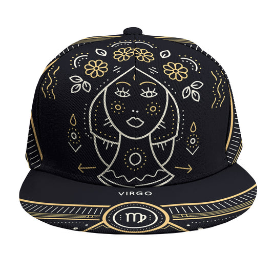 Vintage Virgo Zodiac Sign Print Snapback Cap