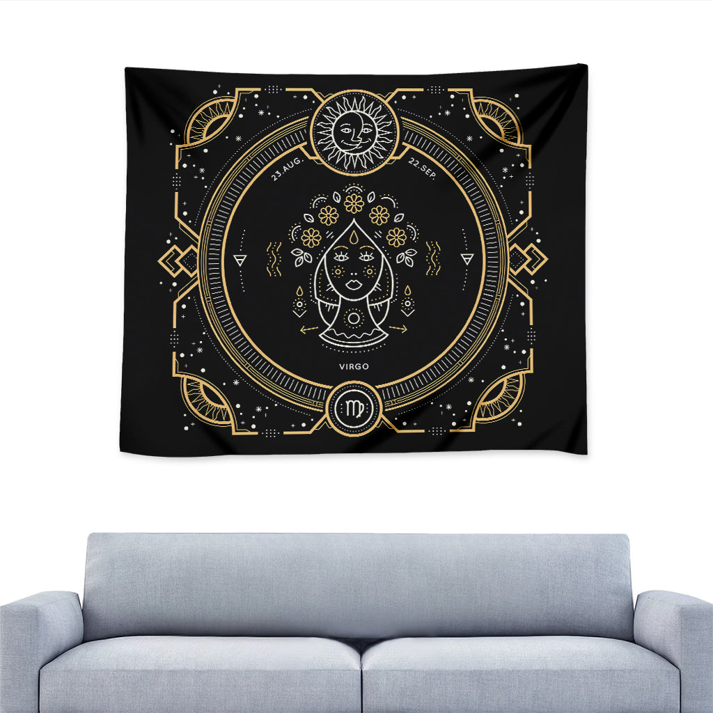 Vintage Virgo Zodiac Sign Print Tapestry