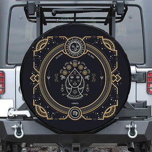 Vintage Virgo Zodiac Sign Print Tire Cover