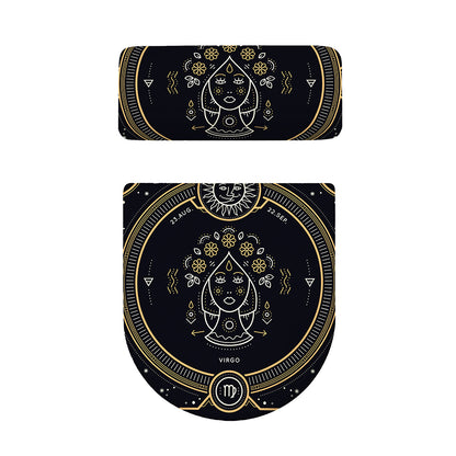 Vintage Virgo Zodiac Sign Print Toilet Lid And Tank Cover Set