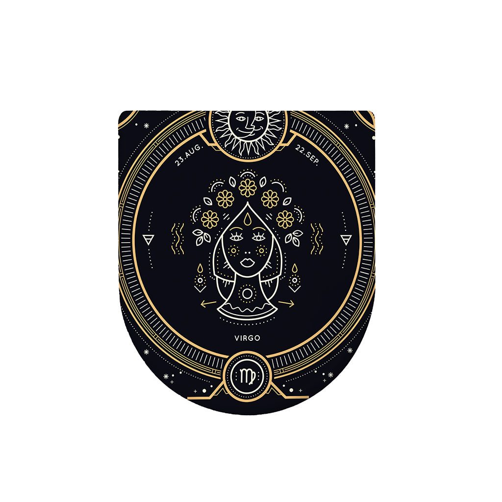 Vintage Virgo Zodiac Sign Print Toilet Lid Cover