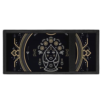 Vintage Virgo Zodiac Sign Print Trifold Wallet