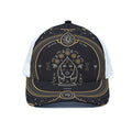 Vintage Virgo Zodiac Sign Print White Mesh Trucker Hat