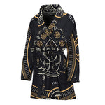 Vintage Virgo Zodiac Sign Print Women's Bathrobe
