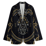 Vintage Virgo Zodiac Sign Print Women's Blazer