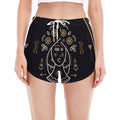 Vintage Virgo Zodiac Sign Print Women's Split Running Shorts