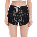 Vintage Virgo Zodiac Sign Print Women's Split Running Shorts