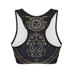 Vintage Virgo Zodiac Sign Print Women's Sports Bra
