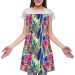 Vintage Watercolor Feather Print Adjustable Apron