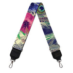 Vintage Watercolor Feather Print Bag Strap