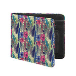 Vintage Watercolor Feather Print Bifold Wallet