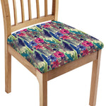 Vintage Watercolor Feather Print Chair Cushion Cover
