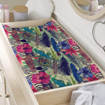 Vintage Watercolor Feather Print Changing Pad Cover