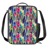 Vintage Watercolor Feather Print Crossbody Lunch Bag