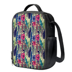 Vintage Watercolor Feather Print Crossbody Lunch Bag