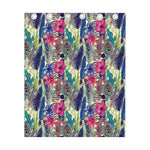 Vintage Watercolor Feather Print Curtain