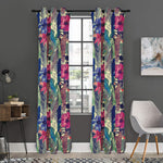 Vintage Watercolor Feather Print Curtain