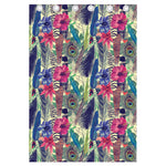 Vintage Watercolor Feather Print Curtain