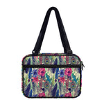 Vintage Watercolor Feather Print Double Strap Bible Bag