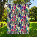 Vintage Watercolor Feather Print Garden Flag