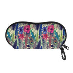 Vintage Watercolor Feather Print Glasses Case