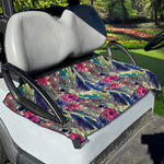 Vintage Watercolor Feather Print Golf Cart Seat Cover