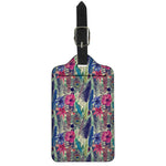 Vintage Watercolor Feather Print Luggage Tag