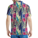 Vintage Watercolor Feather Print Men's Polo Shirt