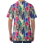 Vintage Watercolor Feather Print Men's Velvet T-Shirt