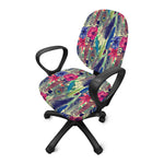 Vintage Watercolor Feather Print Office Chair Cover