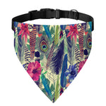 Vintage Watercolor Feather Print Over The Collar Dog Bandana