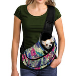 Vintage Watercolor Feather Print Pet Sling Carrier