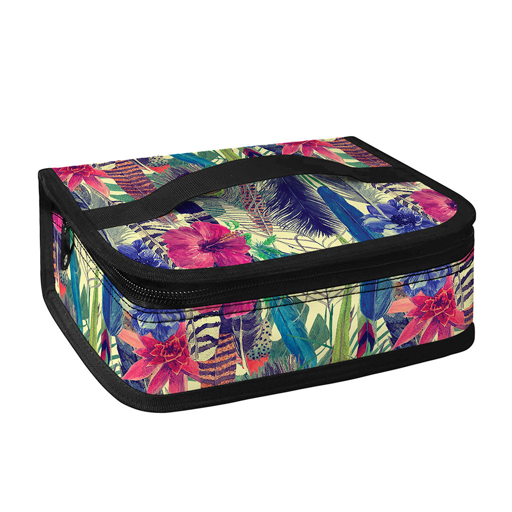 Vintage Watercolor Feather Print Small Lunch Bag