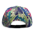 Vintage Watercolor Feather Print Snapback Cap