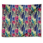 Vintage Watercolor Feather Print Tapestry
