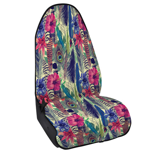 Vintage Watercolor Feather Print Waterproof Car Seat Cover