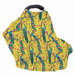 Vintage Watercolor Peacock Print Baby Seat Cover