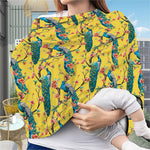 Vintage Watercolor Peacock Print Baby Seat Cover