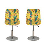 Vintage Watercolor Peacock Print Bar Stool Covers