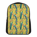 Vintage Watercolor Peacock Print Casual Backpack