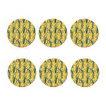 Vintage Watercolor Peacock Print Coaster Set