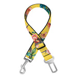 Vintage Watercolor Peacock Print Dog Seat Belt