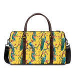Vintage Watercolor Peacock Print Duffle Bag