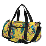 Vintage Watercolor Peacock Print Gym Bag